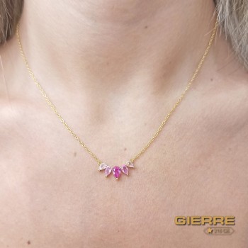 Plac gold pink zircon